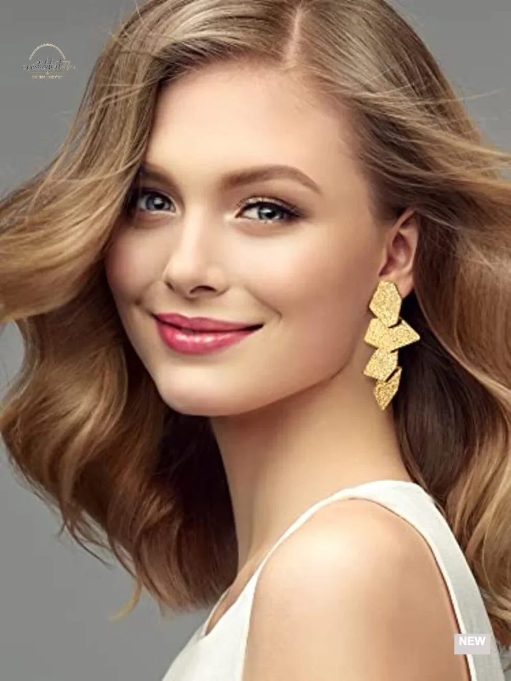 6 Pairs Gold Statement Earrings Set Geometric Woven Leaf Drop Dangle Jewelry